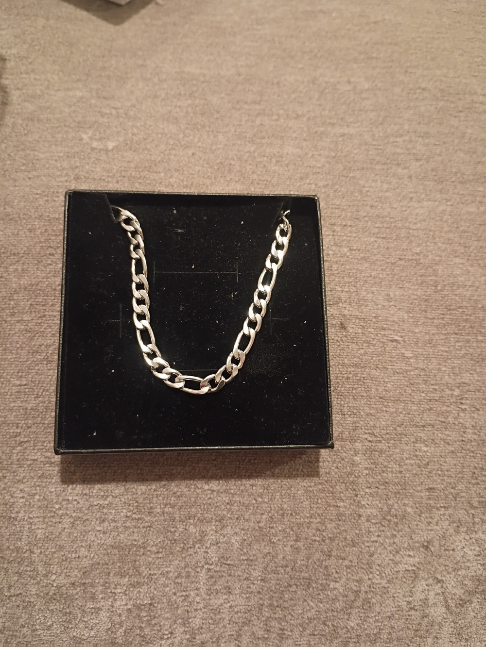 Sterling Silver Figaro Chain Necklace - Silver